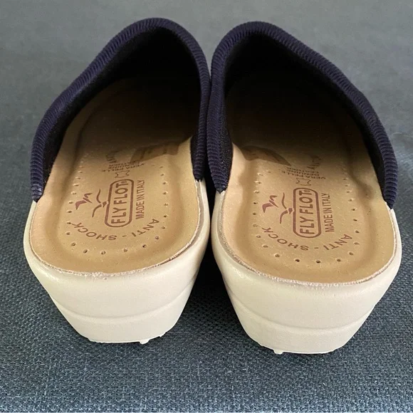 Fly Flot Clog Slip-on Mule Navy Mesh Comfort Anti-shock Anatomic Size US 7.5 - Picture 6 of 11